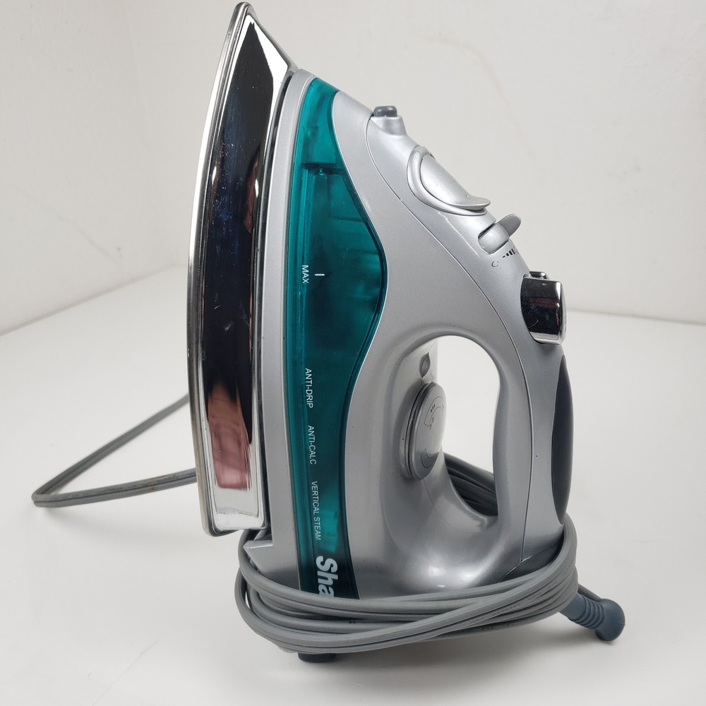 Shark Professional Steam Iron GI408Z 10 Silver Teal 1400W Stainless Soleplate